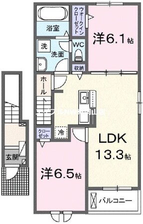 リップルガーデンＥの物件間取画像